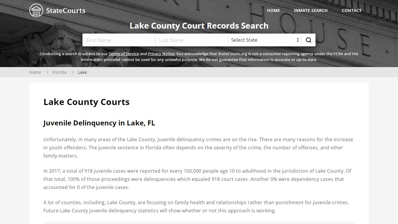 Lake County, FL Courts - Records & Cases - StateCourts